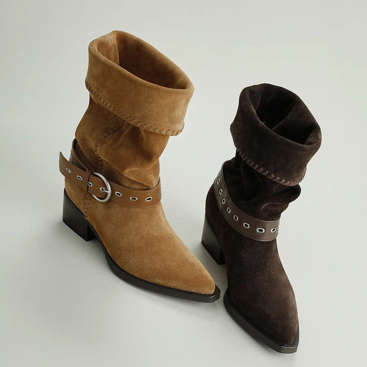 Women's Soft Leather Retro Fashion Riding Boots