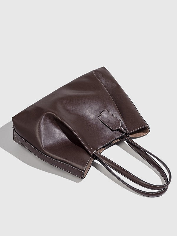 Fashion handbag commuter large capacity high-quality texture tote bag