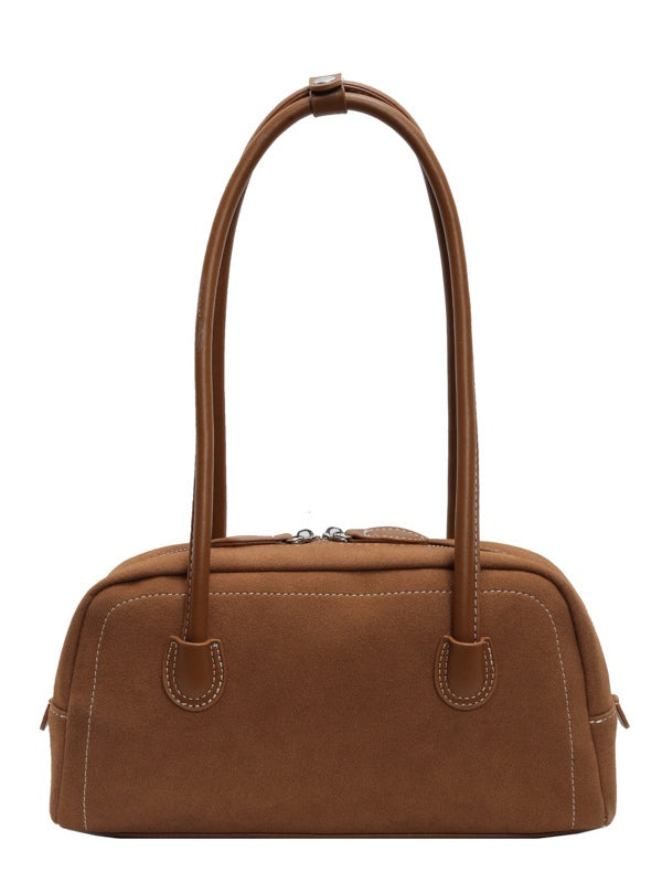 Retro frosted shoulder handbag casual pillow bag