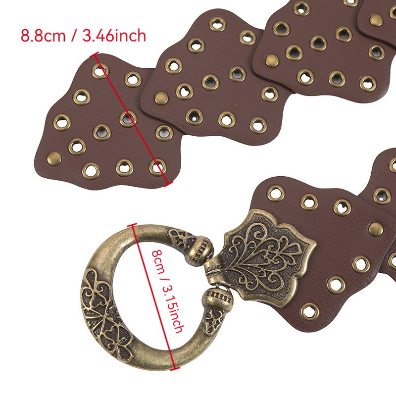 Fashionable and versatile leaf-stitched belt