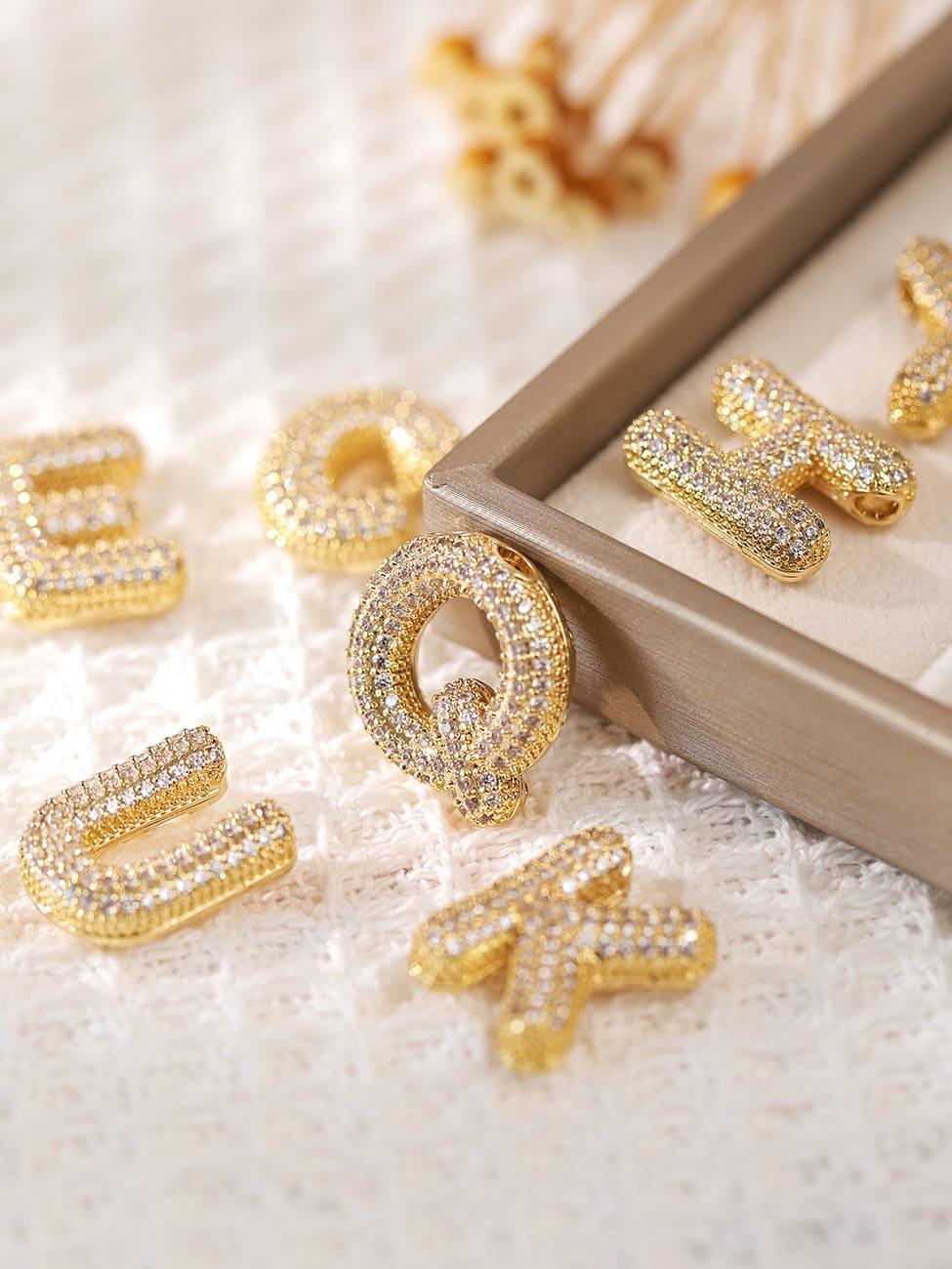 Pavl Bubble Letter Monogram Necklace