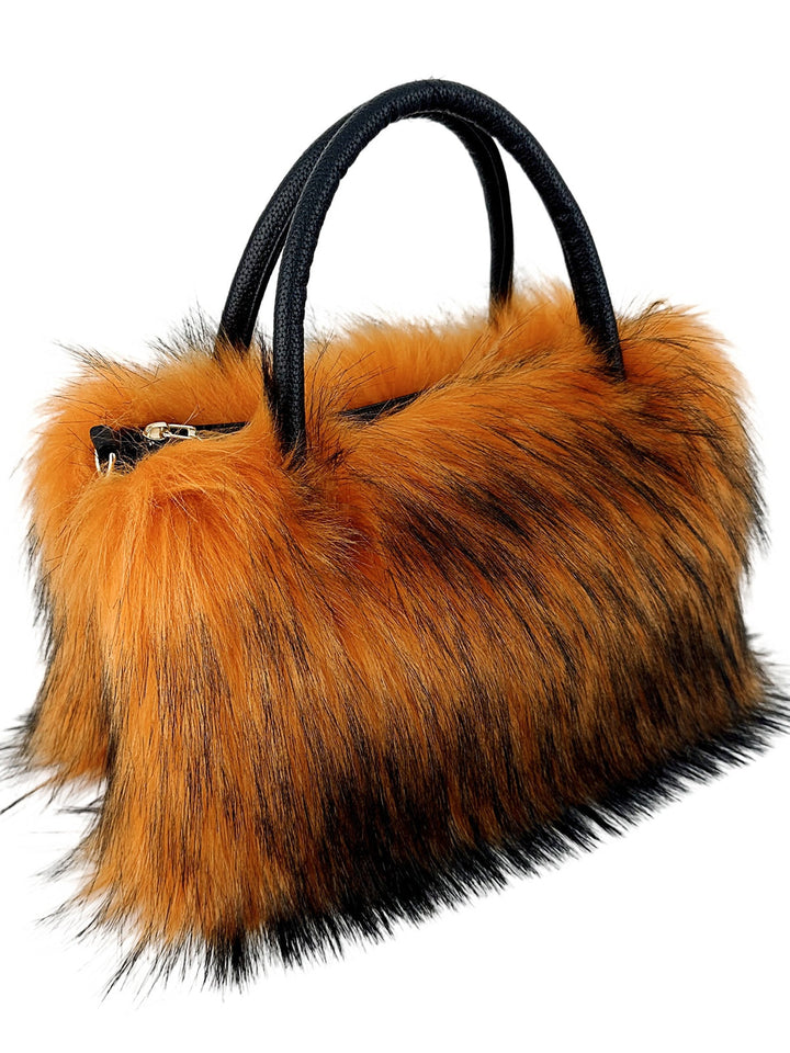 Trendy chain crossbody bag fashionable fur bag