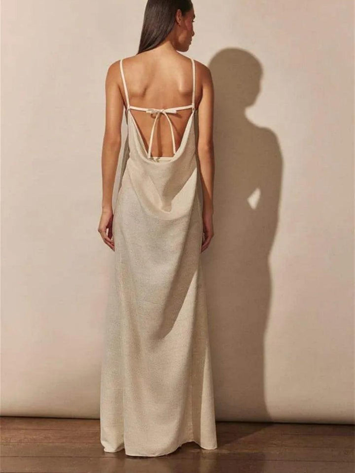 Celeste V-neck Flower High Slit Maxi Dress