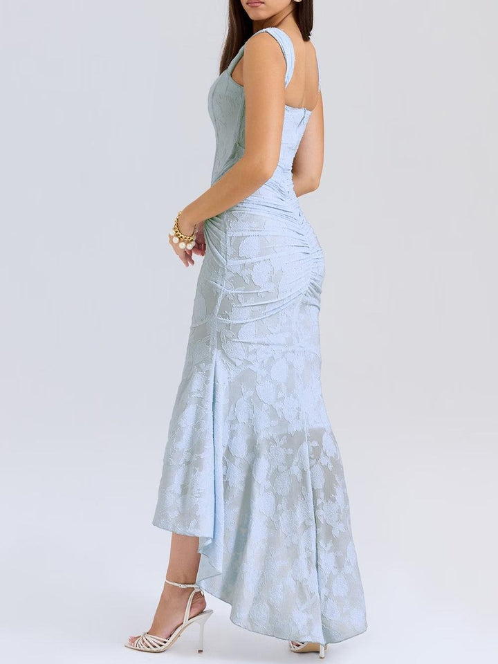 Blue bell floral maxi dress