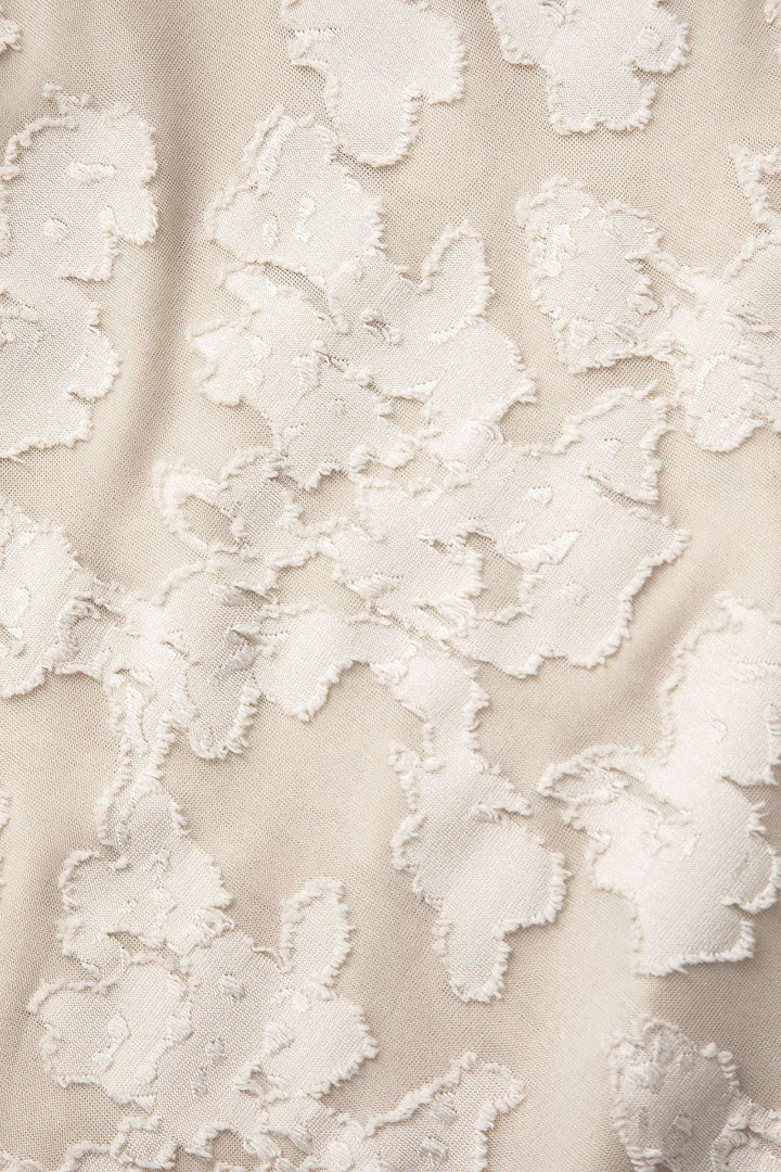 White bell floral maxi dress