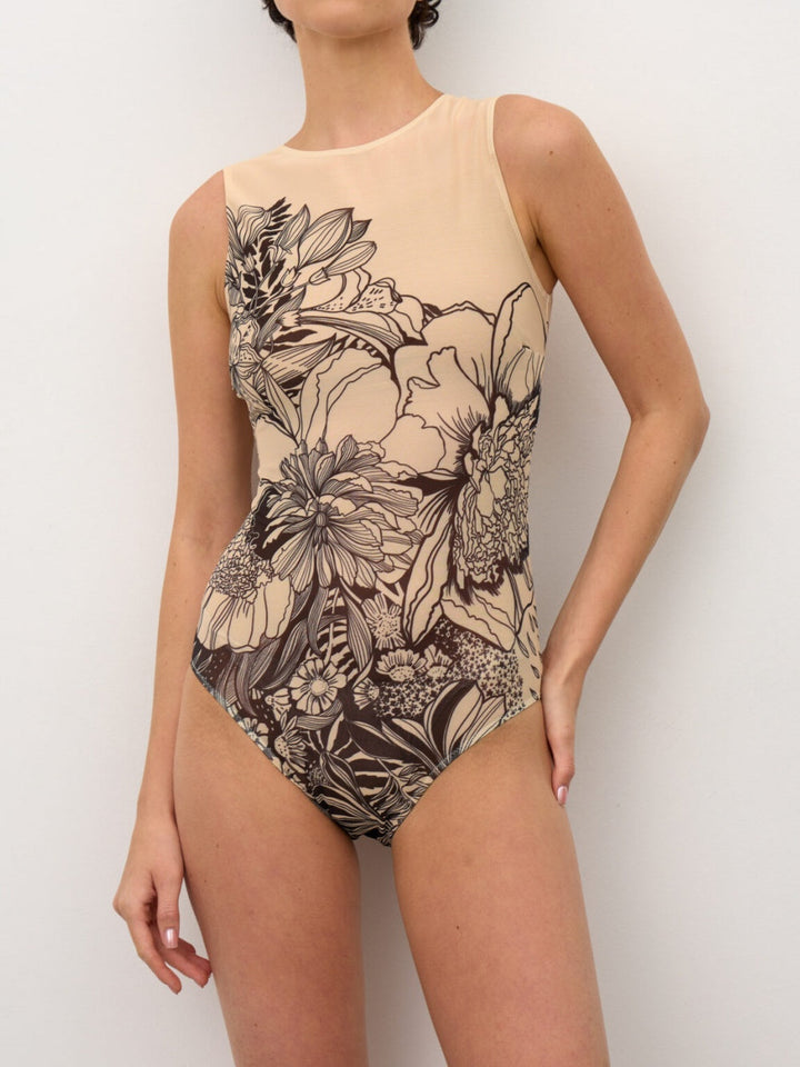 Printed quick-drying tight swimsuit