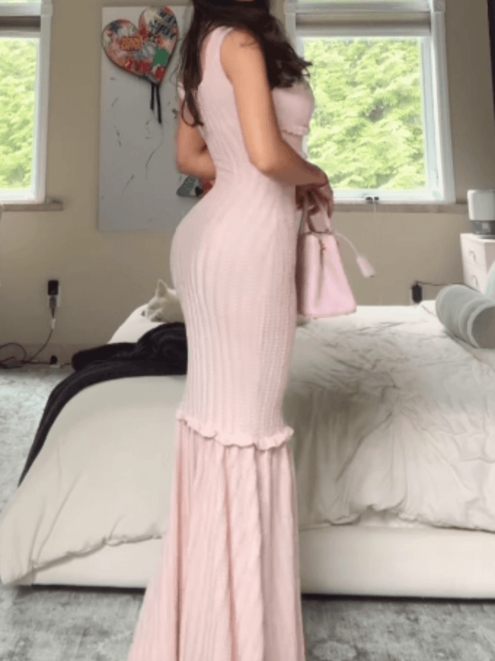 Off-Shoulder Ruffle Detail Dress