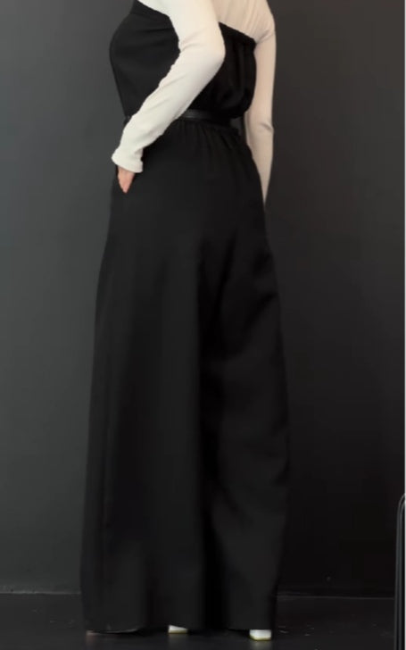 Tube top jumpsuit and jacket set