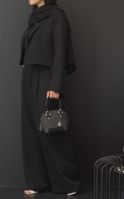 Tube top jumpsuit and jacket set