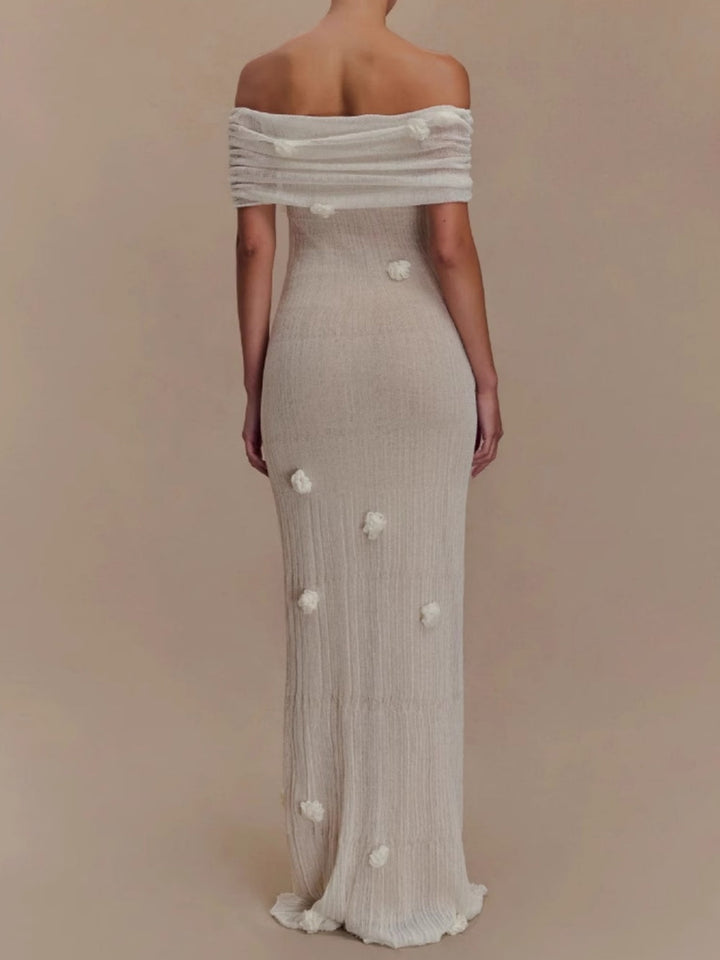 Floral off-the-shoulder maxi dress