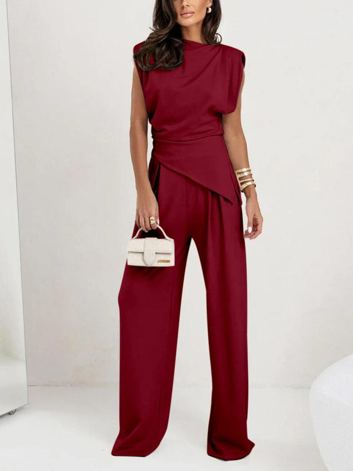 Lrregular Sleeveless Casual Two-piece Set