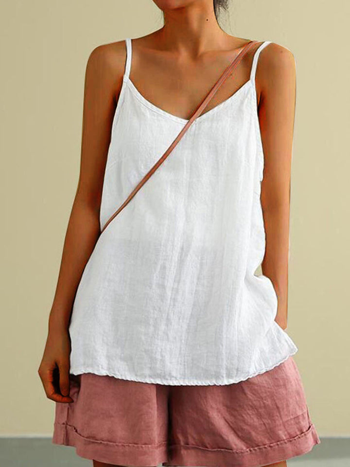 Solid Color Casual Sleeveless Tank Top