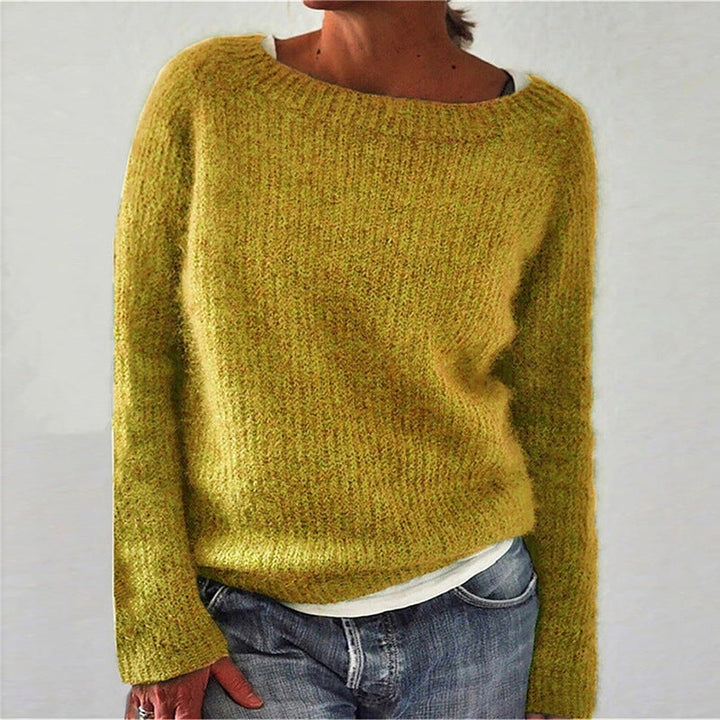 Casual Solid Color Soft Crew-neck Sweater