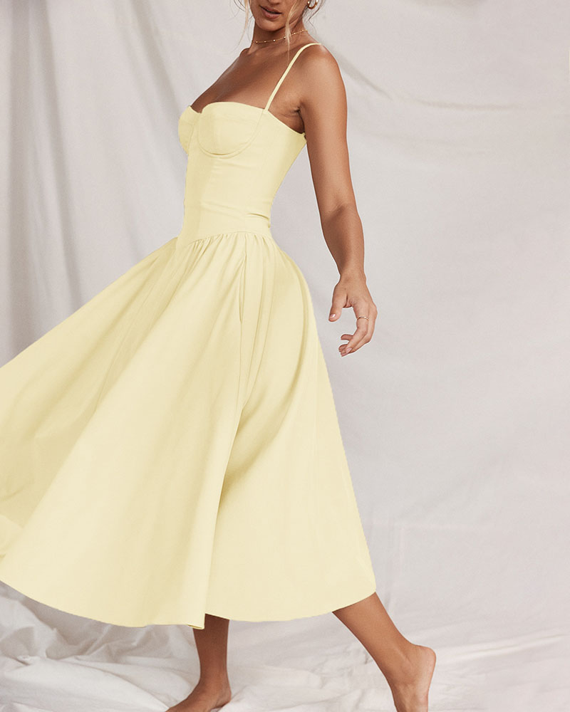 French suspender temperament tube top court style dress