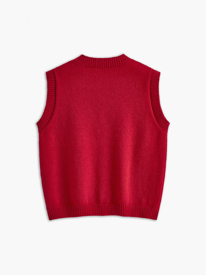 Casual Button Up Sweater Vest