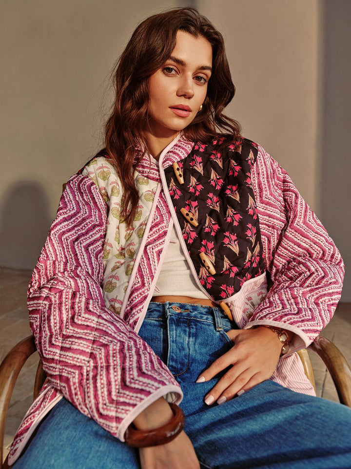 Boheme Floral Printed Winter Coat