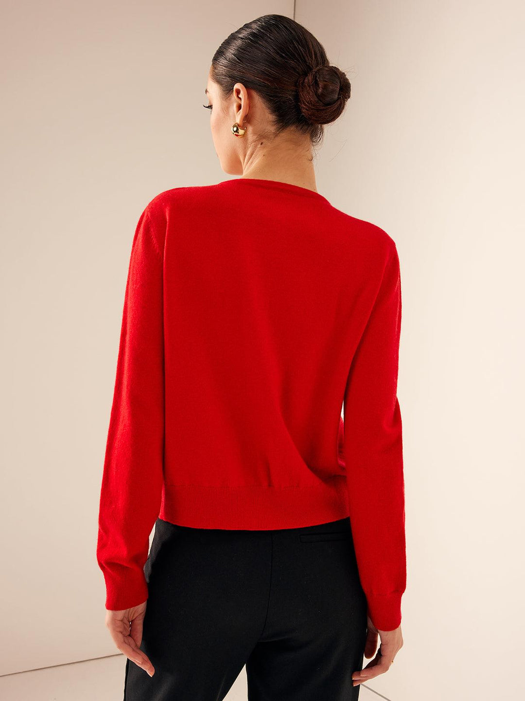 Button Down Cashmere-Blend Cardigan