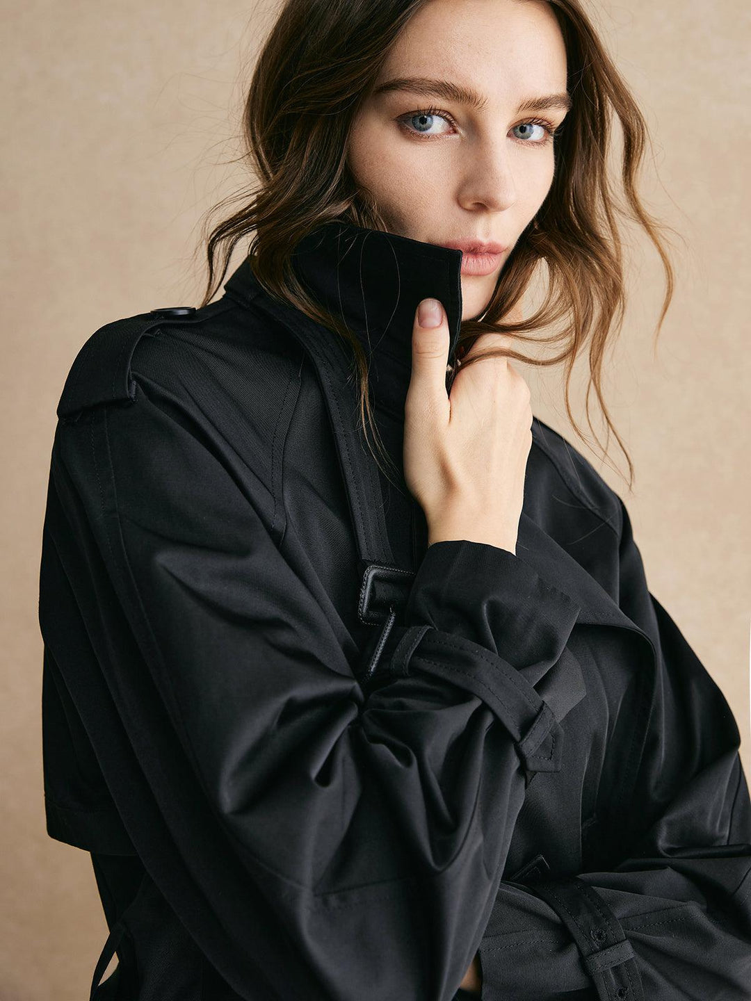 Casual Pockets Long Trench Coat