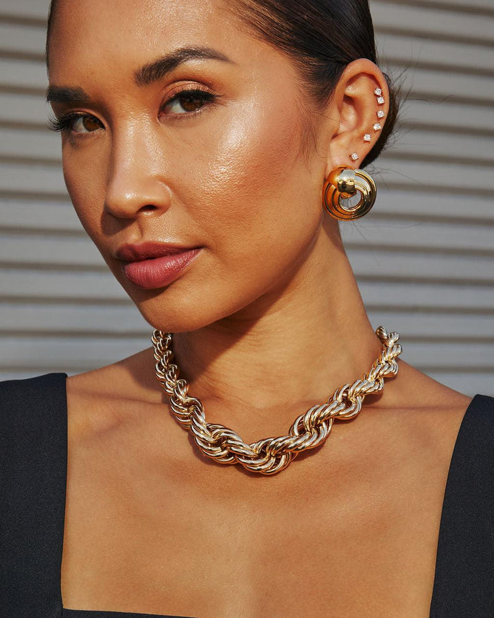 Rope You In Chunky Twisted Necklace