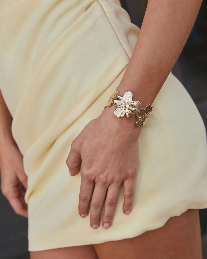 Love To Bloom Floral Cuff Bracelet
