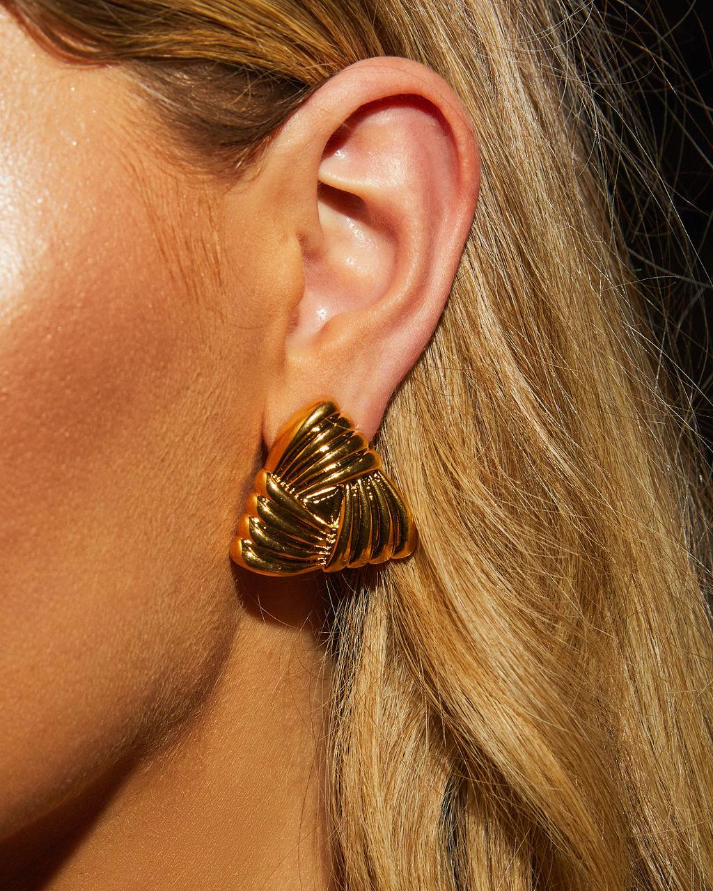 Glam Time Triangle Stud Earrings