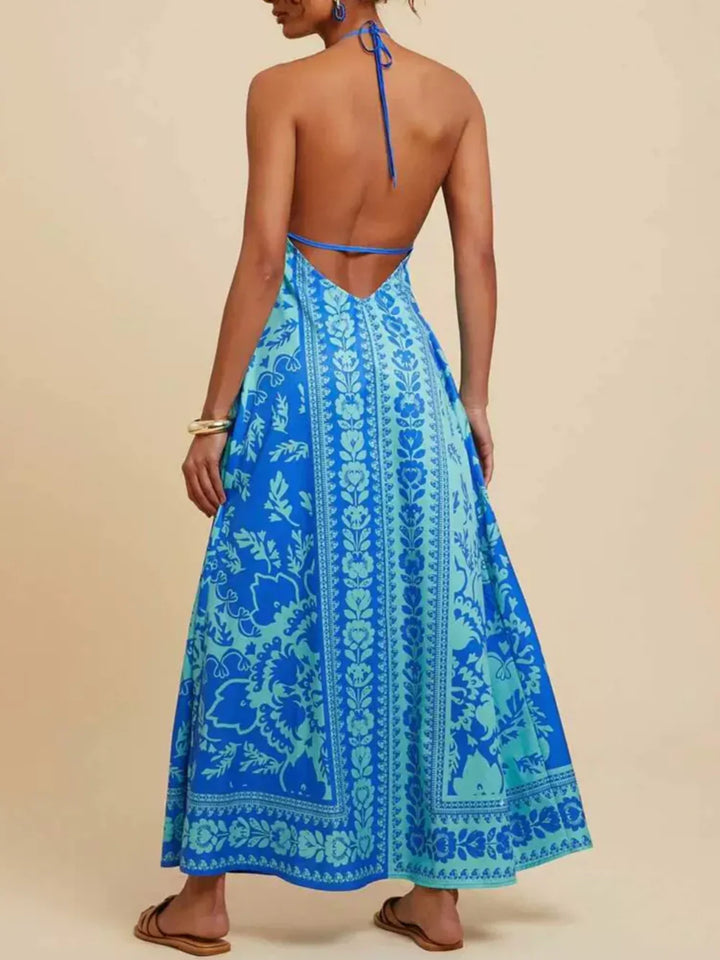 Floral Print Sling Holiday Dress