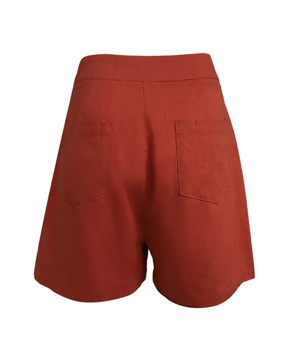 Linen Sleeveless V-neck Top and Loose Shorts Set