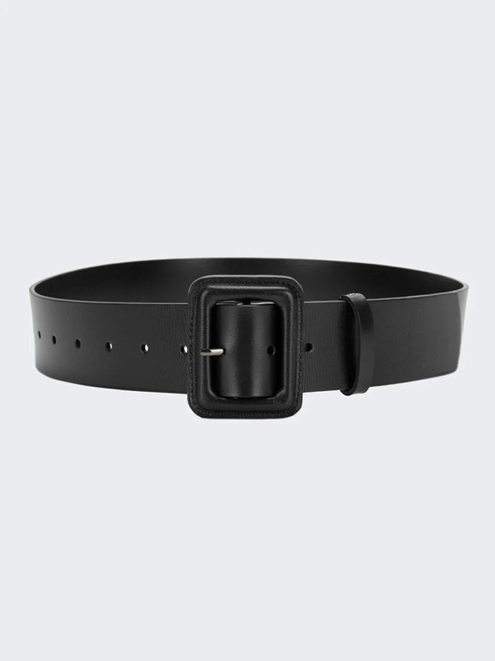 Women's Fashion Imitation Leather Solid Color Square Belt