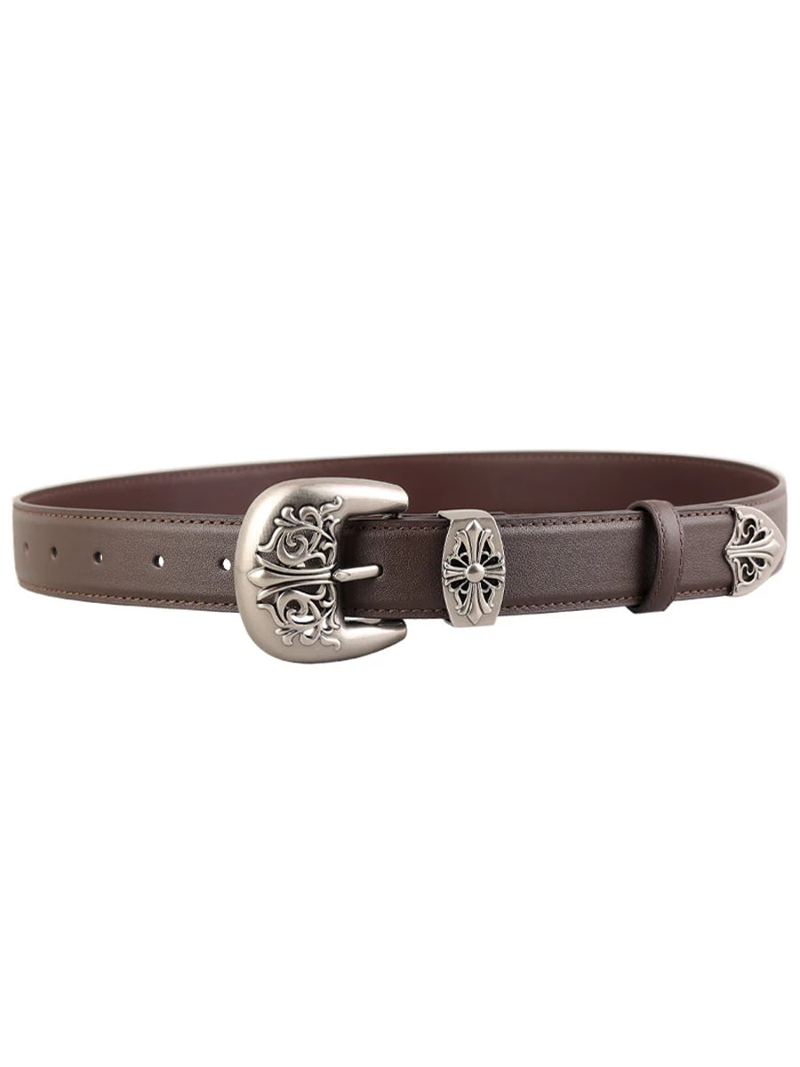 Women's fashionable and versatile carved belt
