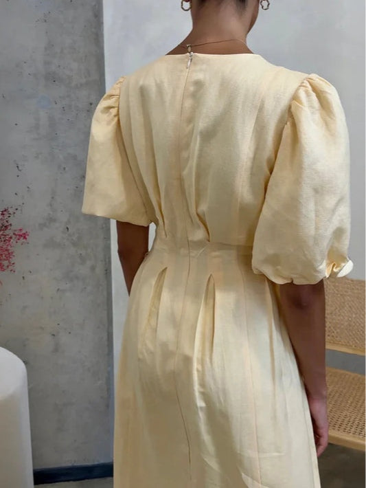 Butter Yellow Air Maxi Dress