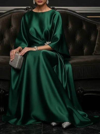 Black Luxe Satin Maxi Dress