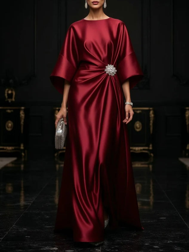 Black Luxe Satin Maxi Dress