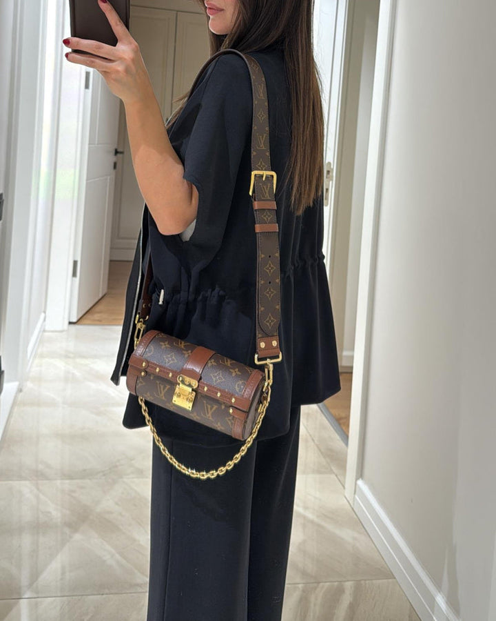 Casual Waist Stretch Detail Top & Pants Two-Piece Set