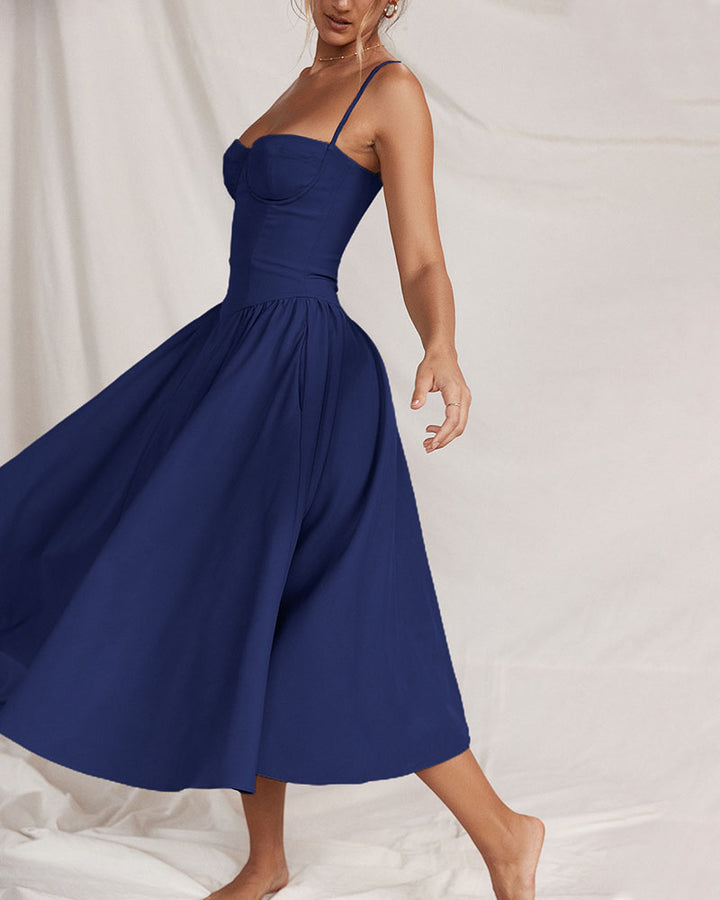 French suspender temperament tube top court style dress