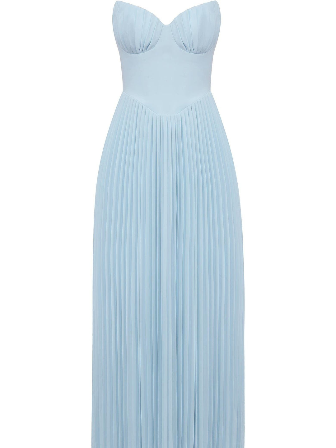 Tube Top With Pleats Maxi Dress