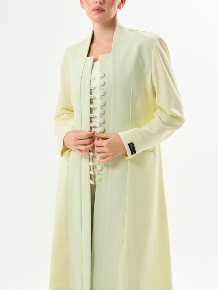 Elegant solid color single-breasted suit robe