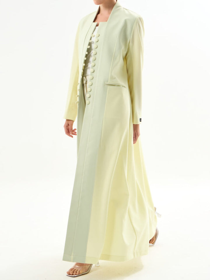 Elegant solid color single-breasted suit robe