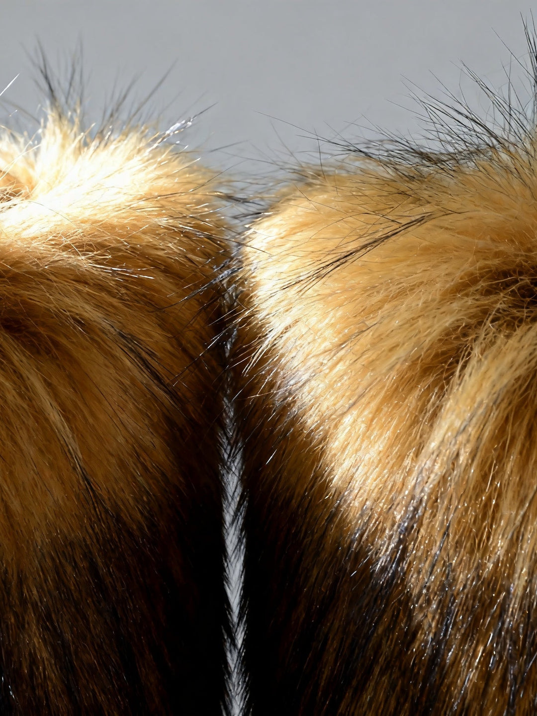 Faux raccoon fur mid-calf boots